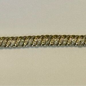 JTV Gold-Tone Twisted Rope Bracelet